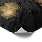 Tropische Kunst in Schwarz und Gold Poster (Ecke)