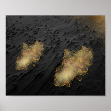 Tropische Kunst in Schwarz und Gold