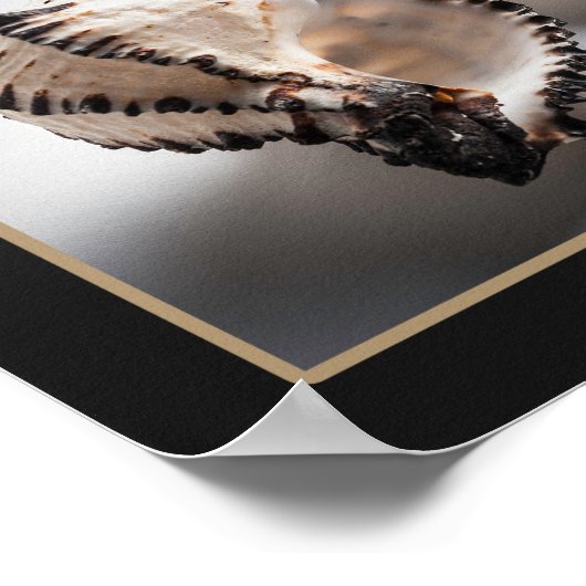 Tropische Kunst in Schwarz und Weiß Poster (Ecke)