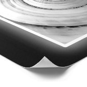 Tropische Kunst in Schwarz und Weiß Poster (Ecke)