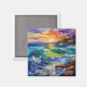 Tropische Kunst Magnet (Vorderseite/Rückseite)