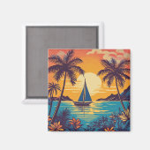 Tropische Kunst Magnet (Vorderseite/Rückseite)
