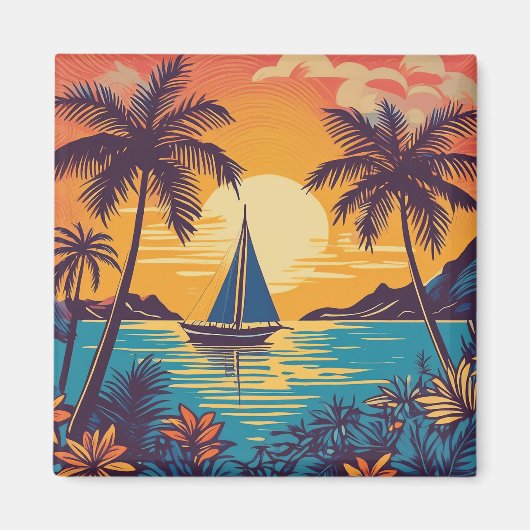 Tropische Kunst Magnet (Vorne)