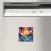 Tropische Kunst Magnet (In Situ (Geschirrspüler))