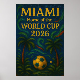 Tropische Kunst Miami Gastgeber der Weltmeistersc Poster