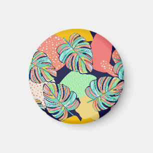 Tropische Kunstwerke: Mehrfarbige Monstera-Gestalt Magnet