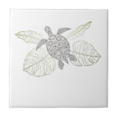 Tropische Küste der Graumeerschildkröte Fliese (Vorderseite)