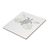 Tropische Küste der Graumeerschildkröte Fliese (Seite)