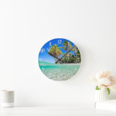 Tropische Küste Runde Wanduhr (Zuhause)