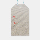 Tropische Küste "SEAS and Greetings" Weihnachten Geschenkanhänger (Rückseite)