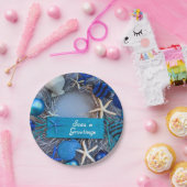 Tropische Küste Seashell Weihnachten Pappteller (Party)