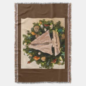 Tropische Küstenmeere & Grüße Weihnachten Decke (Vorderseite Vertikal)