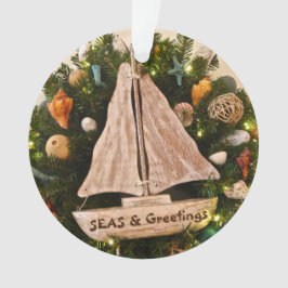 Tropische Küstenmeere & Grüße Weihnachten Ornament