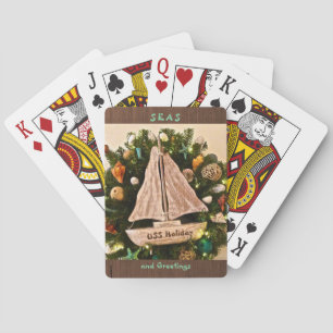 Tropische Küstenmeere & Grüße Weihnachten Spielkarten