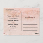 Tropische Küstenmeerküste Hochzeit retten das Datu Postkarte (Rückseite)