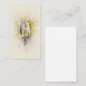 Tropische Küstenstrand Muschel Wasserfarbe Visitenkarte (Vorne/Hinten)