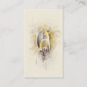 Tropische Küstenstrand Muschel Wasserfarbe Visitenkarte (Vorderseite)