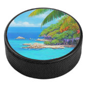 Tropische Lagune Eishockey Puck (3/4)