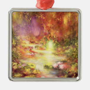 Tropische Landschaft 1990 Ornament Aus Metall