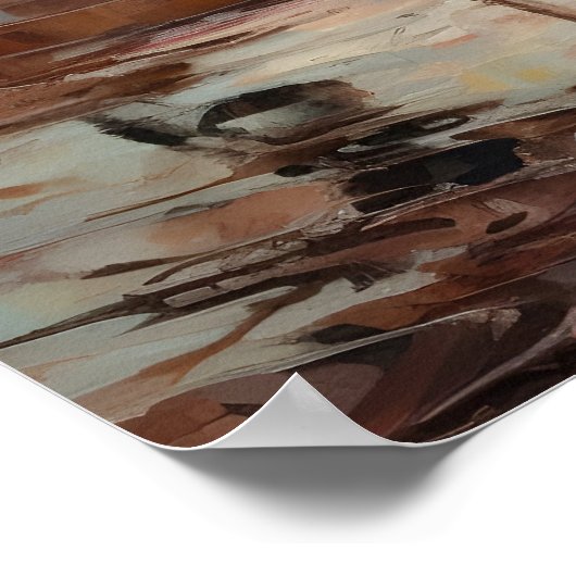 Tropische Landschaft an der Küste - Impressionist Poster (Ecke)