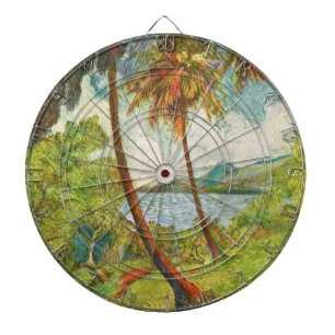 Tropische Landschaft auf Martinique (Charles Laval Dartscheibe