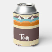 Tropische Landschaft mit Yachtmuster Dosenkühler (Kanne Rückseite)