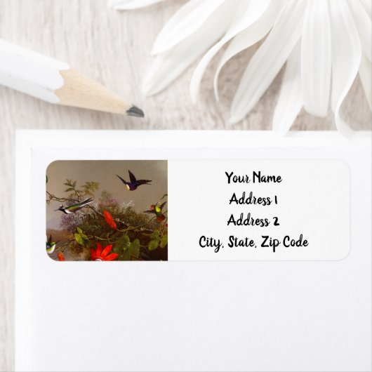 Tropische Landschaft mit zehn Hummingbirds Heade (Insitu)