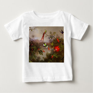 Tropische Landschaft mit zehn Hummingbirds Heade Baby T-shirt