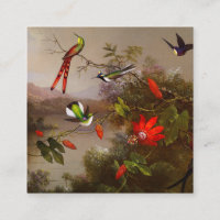 Tropische Landschaft mit zehn Hummingbirds Heade