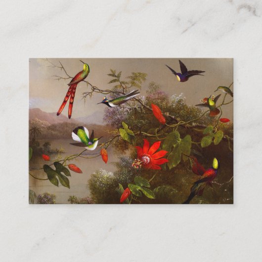 Tropische Landschaft mit zehn Hummingbirds Heade Begleitkarte (Vorderseite)