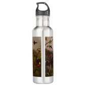 Tropische Landschaft mit zehn Hummingbirds Heade Edelstahlflasche (Rückseite)