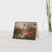 Tropische Landschaft mit zehn Hummingbirds Heade Einladung (Rückseite)