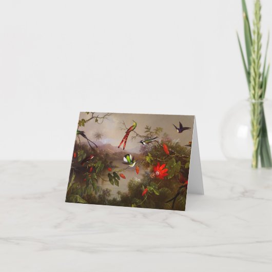 Tropische Landschaft mit zehn Hummingbirds Heade Einladung (Vorderseite)