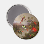 Tropische Landschaft mit zehn Hummingbirds Heade Magnet (Vorderseite/Rückseite)