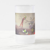 Tropische Landschaft mit zehn Hummingbirds Heade Mattglas Bierglas (Mittel)