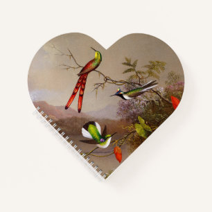 Tropische Landschaft mit zehn Hummingbirds Heade Notizblock