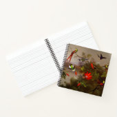 Tropische Landschaft mit zehn Hummingbirds Heade Notizblock (Innenseite)