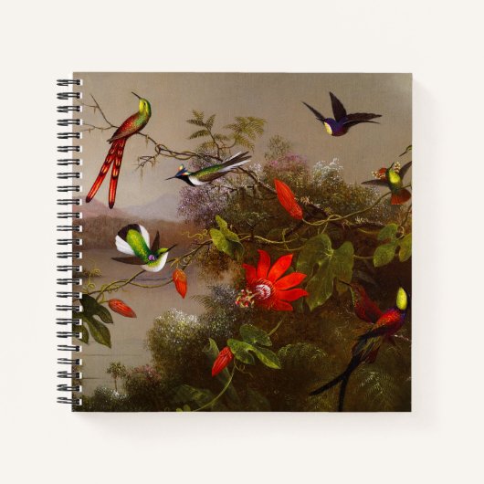 Tropische Landschaft mit zehn Hummingbirds Heade Notizblock (Vorderseite)