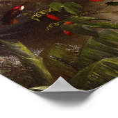 Tropische Landschaft mit zehn Hummingbirds Heade Poster (Ecke)