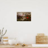 Tropische Landschaft mit zehn Hummingbirds Heade Poster (Küche)