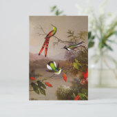 Tropische Landschaft mit zehn Hummingbirds Heade RSVP Karte (Stehend Vorderseite)
