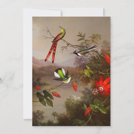 Tropische Landschaft mit zehn Hummingbirds Heade Save The Date (Vorderseite)
