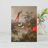 Tropische Landschaft mit zehn Hummingbirds Heade Save The Date (Stehend Vorderseite)