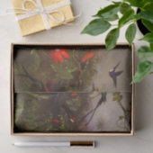 Tropische Landschaft mit zehn Hummingbirds Heade Seidenpapier (Geschenk)