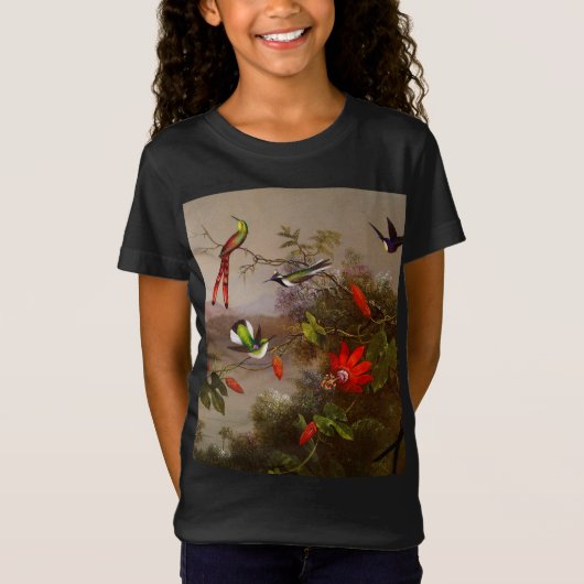 Tropische Landschaft mit zehn Hummingbirds Heade T-Shirt (Vorderseite)