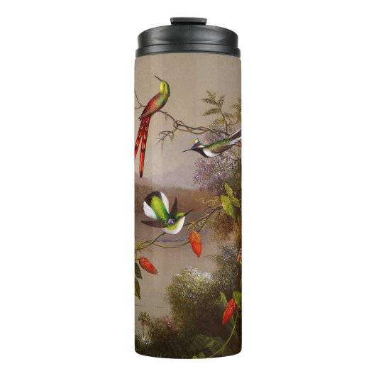 Tropische Landschaft mit zehn Hummingbirds Heade Thermosbecher (Vorderseite)