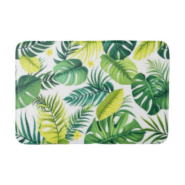 Tropische Leaf-Geschichte - Monstera & Banana Leaf Badematte