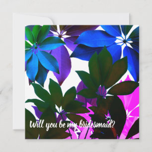 Tropische Leavse Bridesmaid Wedding Card Dankeskarte