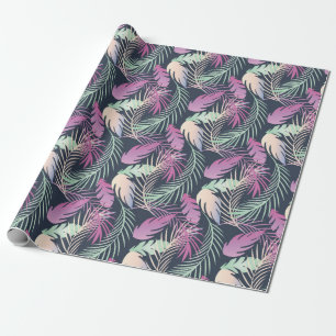 Tropische lebendige bunte Palmwedel Geschenkpapier