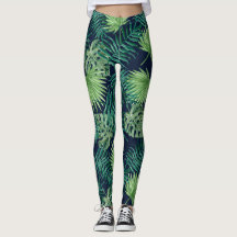 Tropische Leggings des Blatt-Dschungel-|